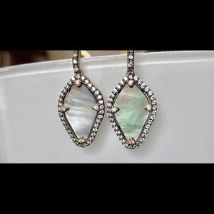 Freida Rothman gold and mother of pearl earrings